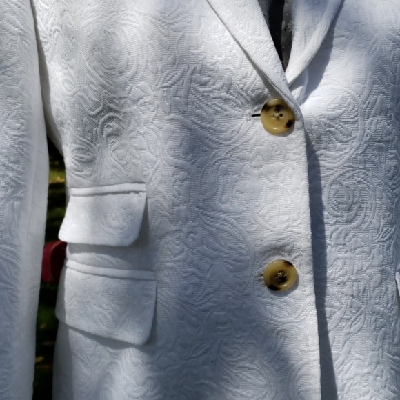 NWOT J. Crew 10P White Tapestry Schoolboy Jacket! - Picture 2 of 8